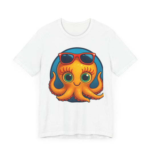 Cool Octopus Graphic Tee - Fun Unisex Jersey Short Sleeve T-Shirt