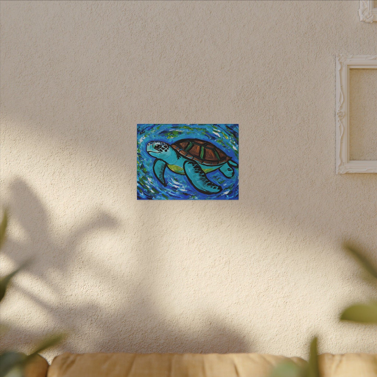 Sea Turtle Canvas Wall Art, Ocean Decor, Nature Lover Gift, Marine Life Artwork, Beach House Decor, Underwater Art