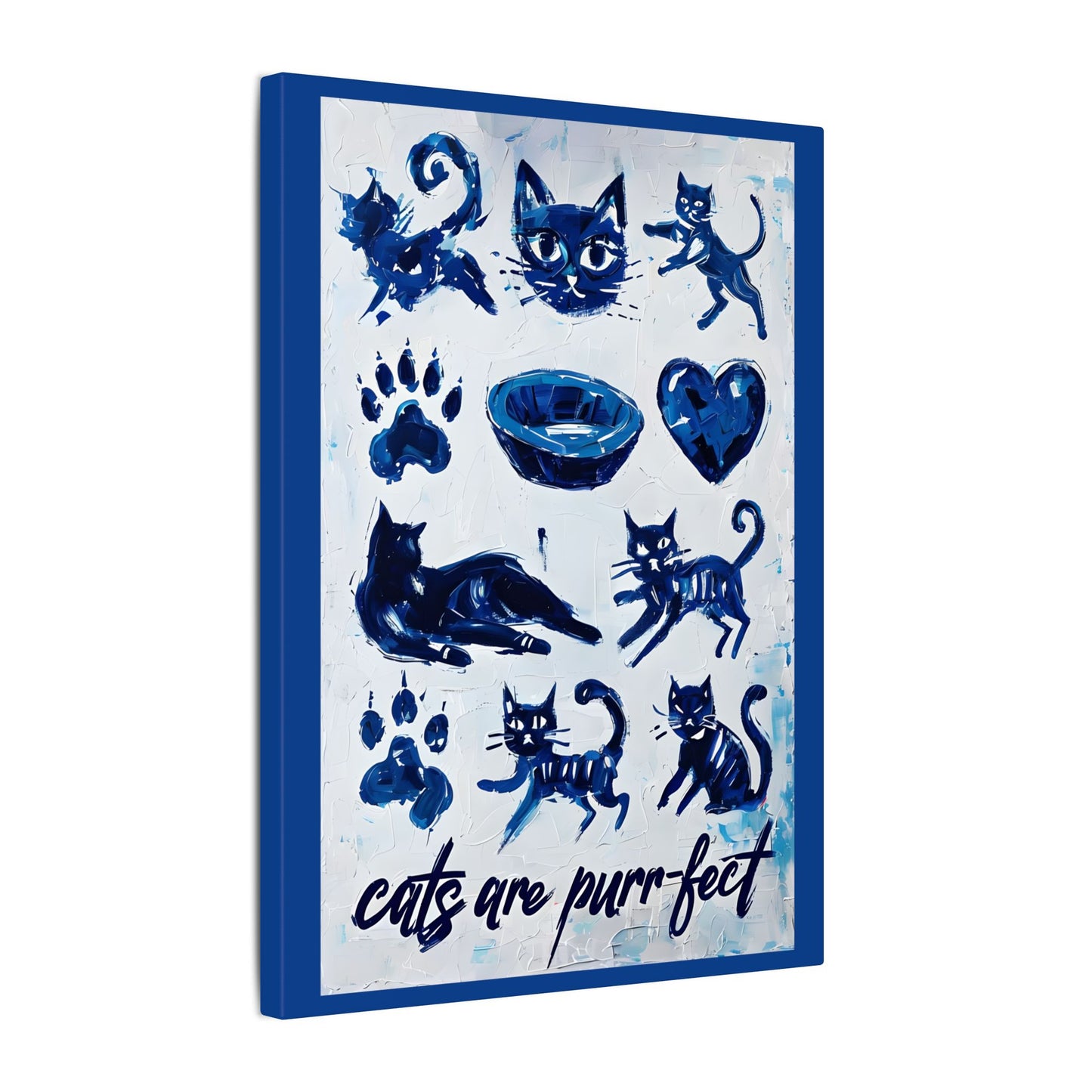 Cat-Themed Wall Art Canvas Print, Perfect for Cat Lovers, Home Decor, Gift for Cat Owners, Pet Lovers, Animal Wall Art