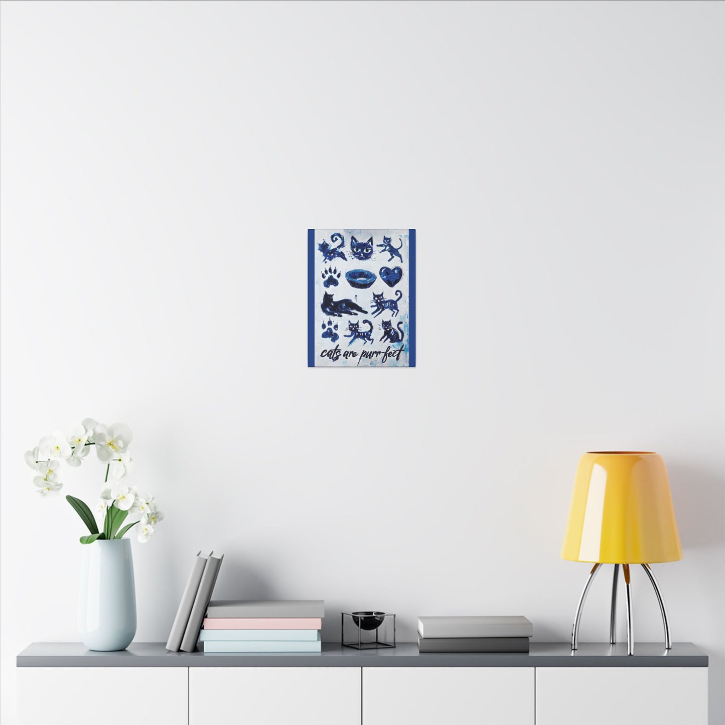 Cat-Themed Wall Art Canvas Print, Perfect for Cat Lovers, Home Decor, Gift for Cat Owners, Pet Lovers, Animal Wall Art
