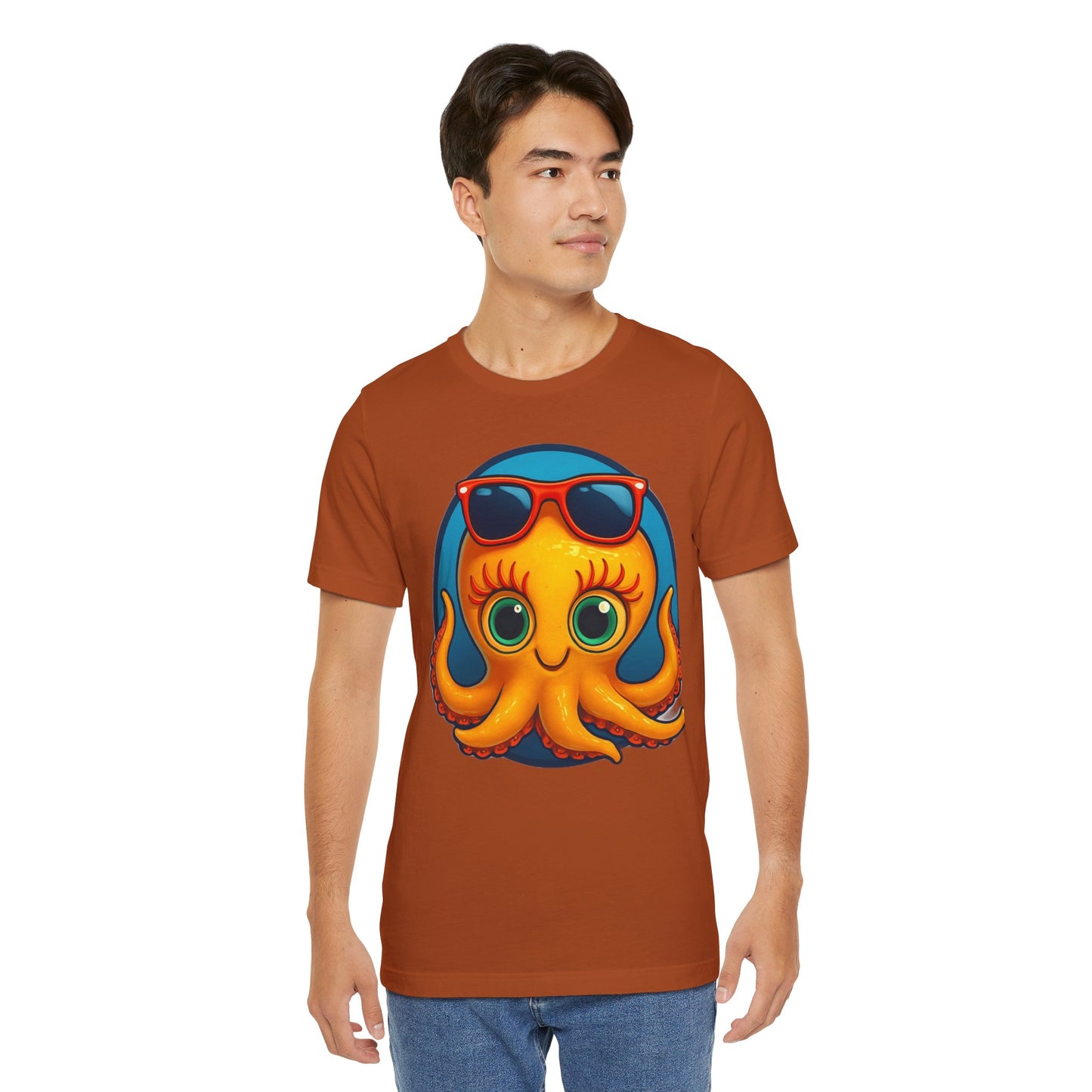 Cool Octopus Graphic Tee - Fun Unisex Jersey Short Sleeve T-Shirt