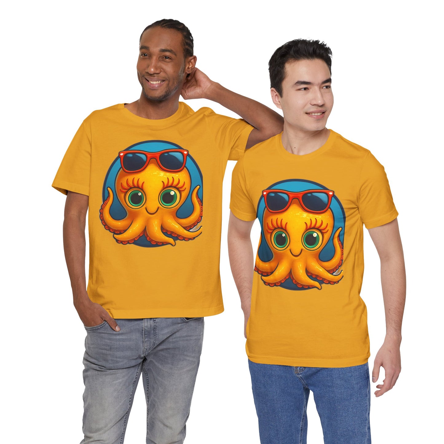 Cool Octopus Graphic Tee - Fun Unisex Jersey Short Sleeve T-Shirt