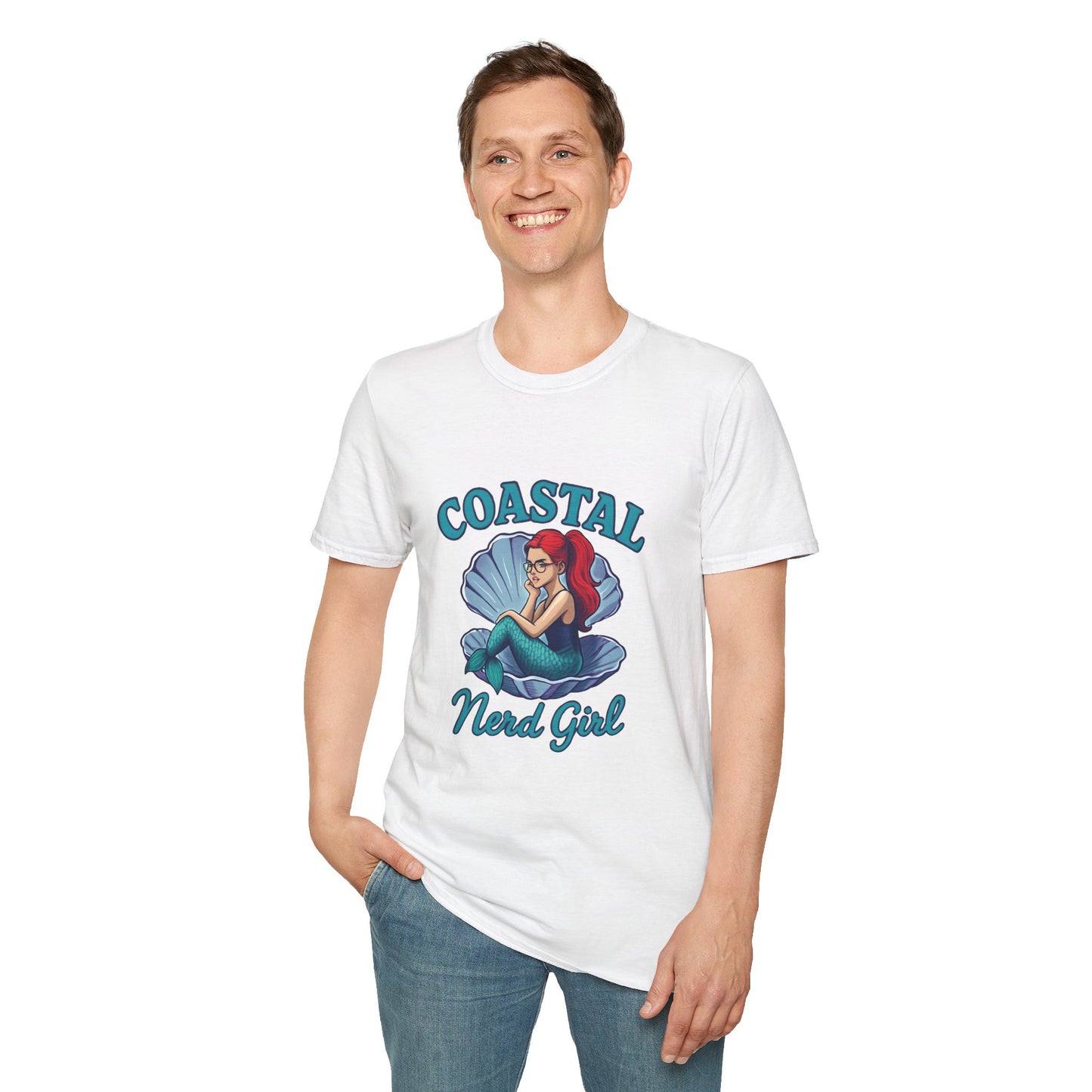 Coastal Nerd Girl Unisex T-Shirt - Fun Beachy Tee for Mermaid Lovers