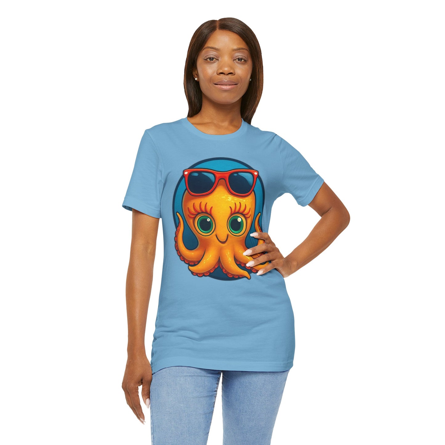 Cool Octopus Graphic Tee - Fun Unisex Jersey Short Sleeve T-Shirt