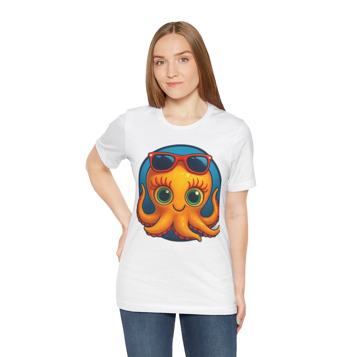 Cool Octopus Graphic Tee - Fun Unisex Jersey Short Sleeve T-Shirt