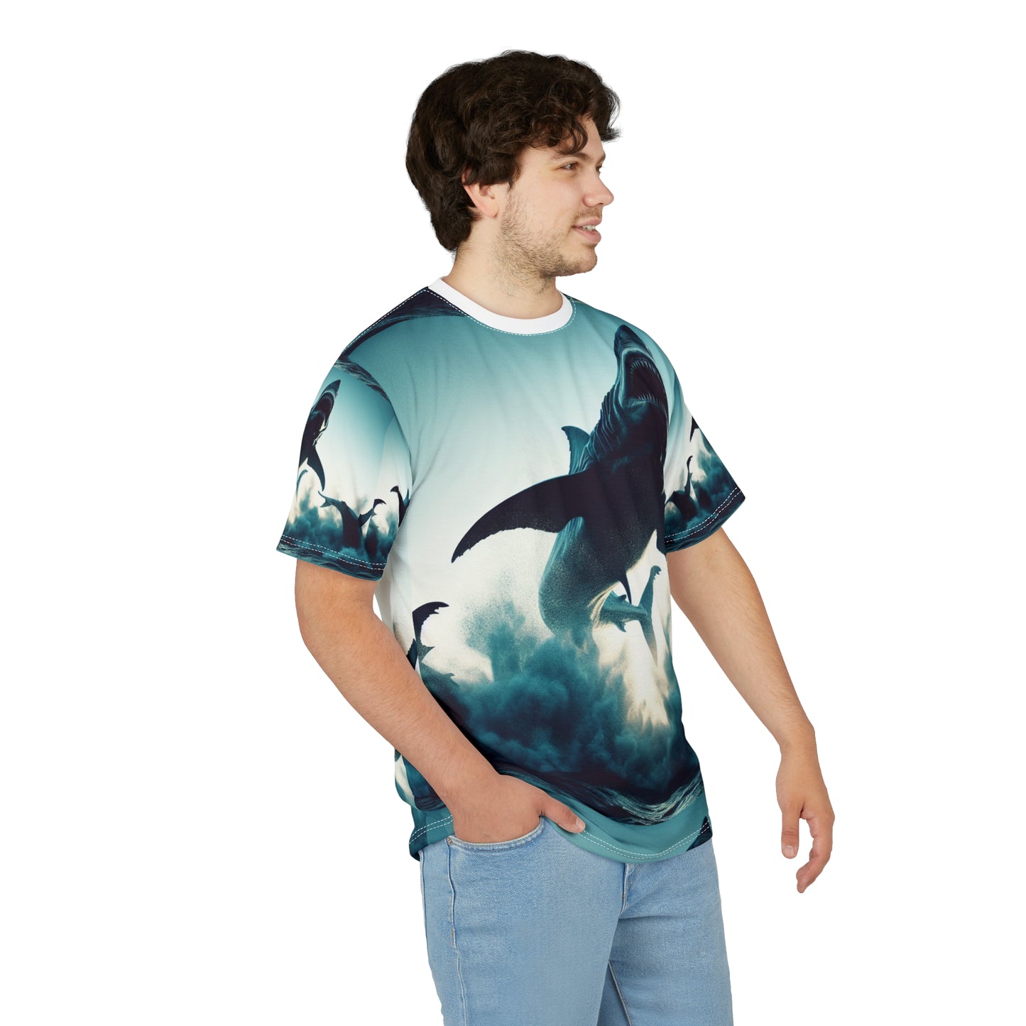 Ocean Adventure Shark Tee - Unisex Cut & Sew Shirt