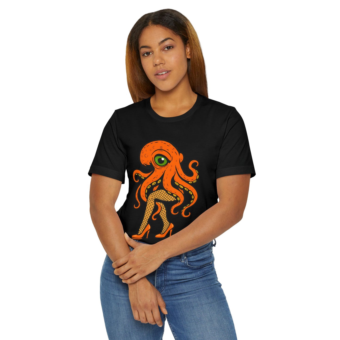 Whimsical Octopus Graphic T-Shirt - Fun Unisex Jersey Tee for Sea Lovers