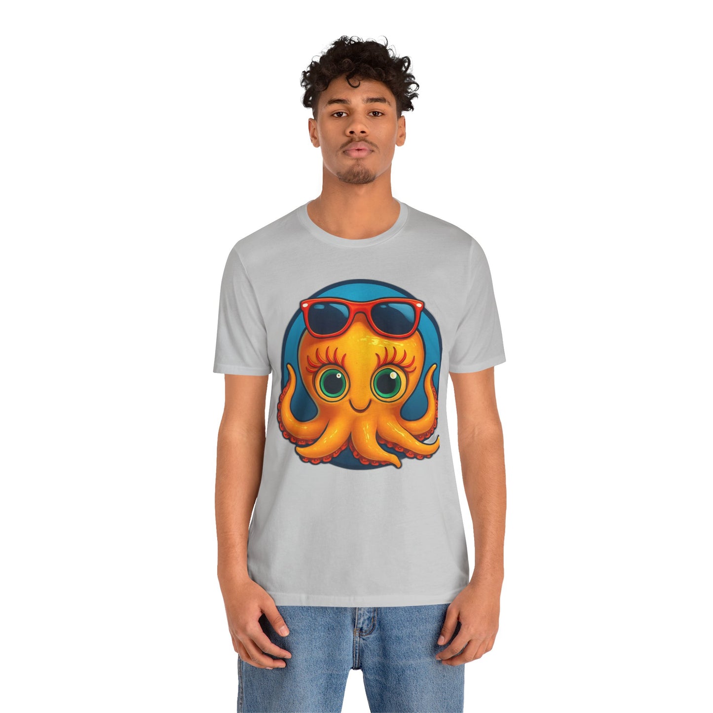 Cool Octopus Graphic Tee - Fun Unisex Jersey Short Sleeve T-Shirt