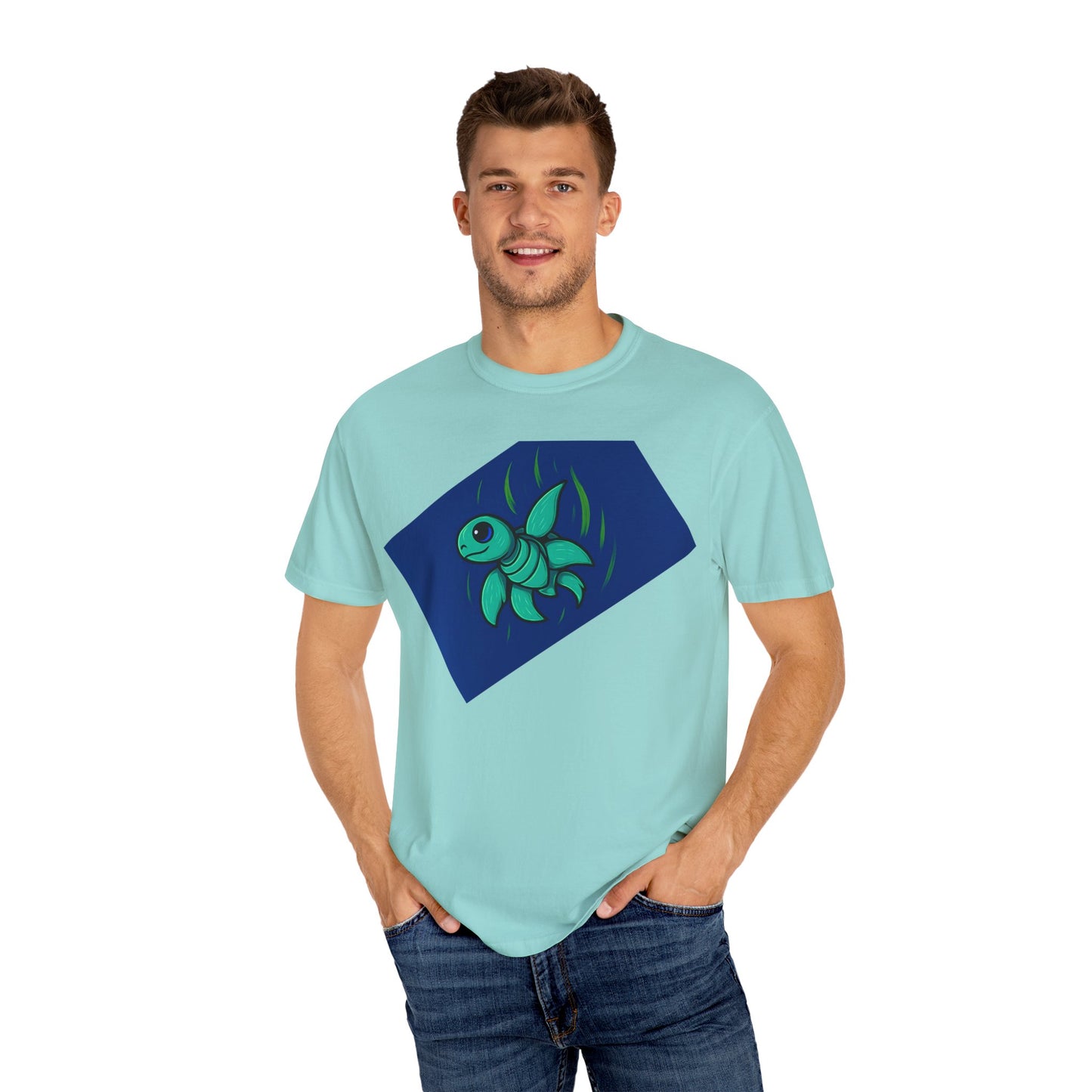 Ocean-Inspired Unisex Garment-Dyed T-shirt, Casual Tee, Beachwear, Eco-Friendly Fashion, Nature Lover Gift, Summer Apparel