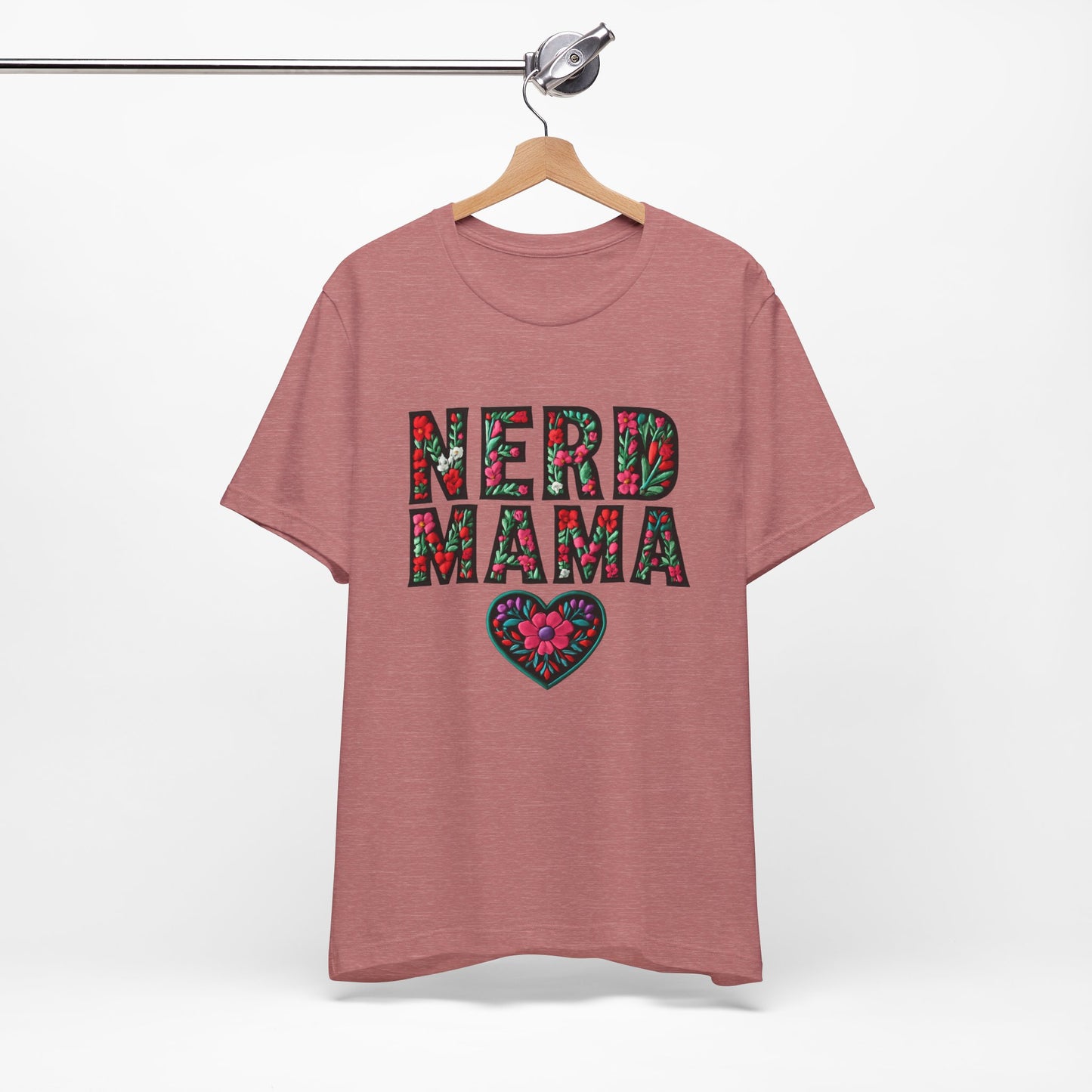 Floral Nerd Mama Tee - Unisex Short Sleeve T-Shirt for Proud Moms