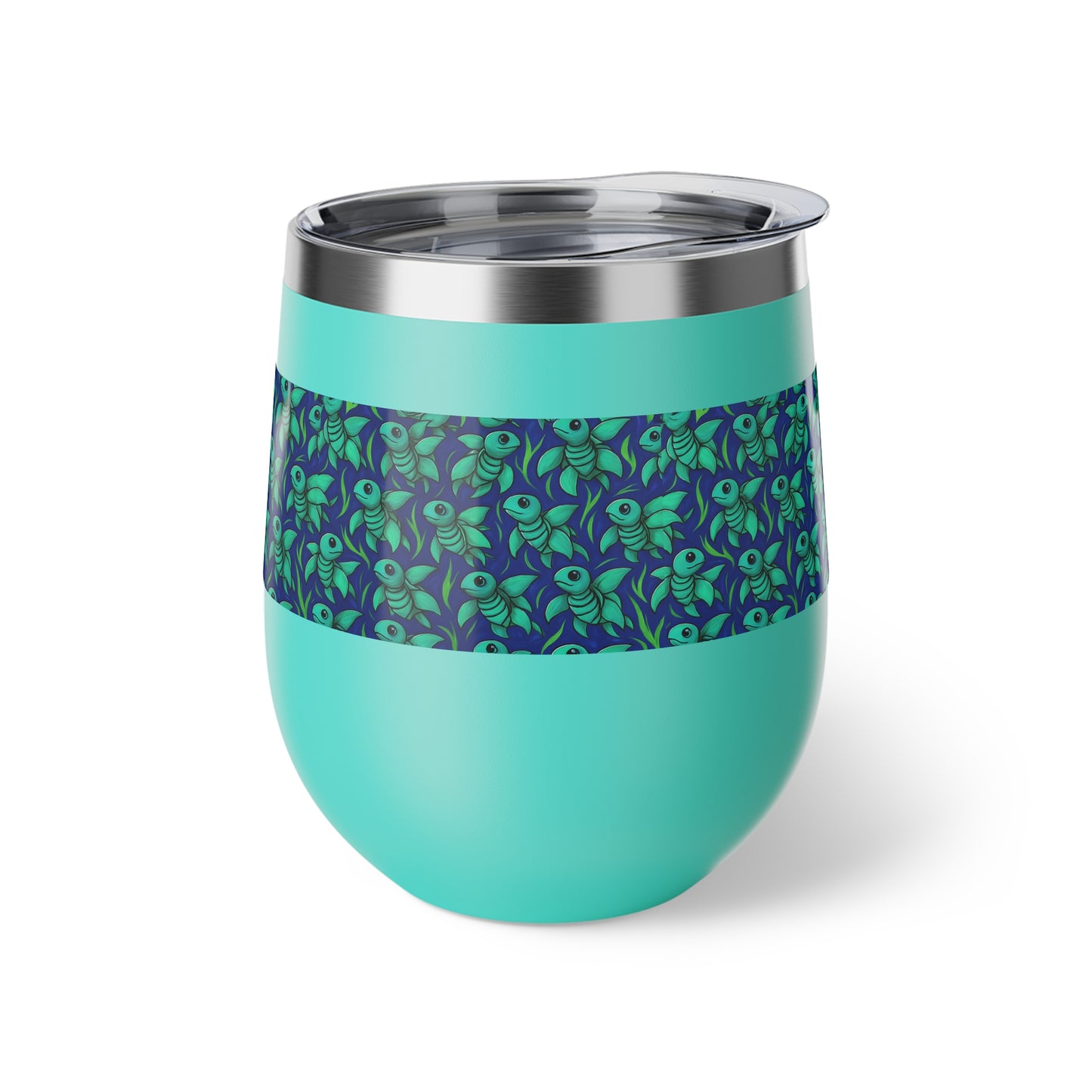 Sea Turtle Insulated Cup - 12oz Copper Travel Mug for Coffee & Tea Lovers