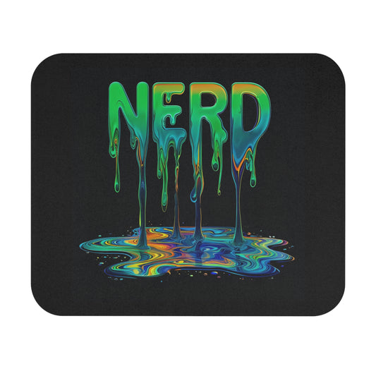Colorful Dripping Nerd Mouse Pad - Fun Office Desk Accessory