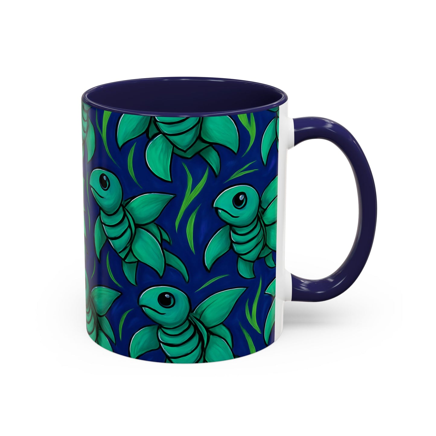 Whimsical Sea Turtle Accent Coffee Mug - 11/15oz