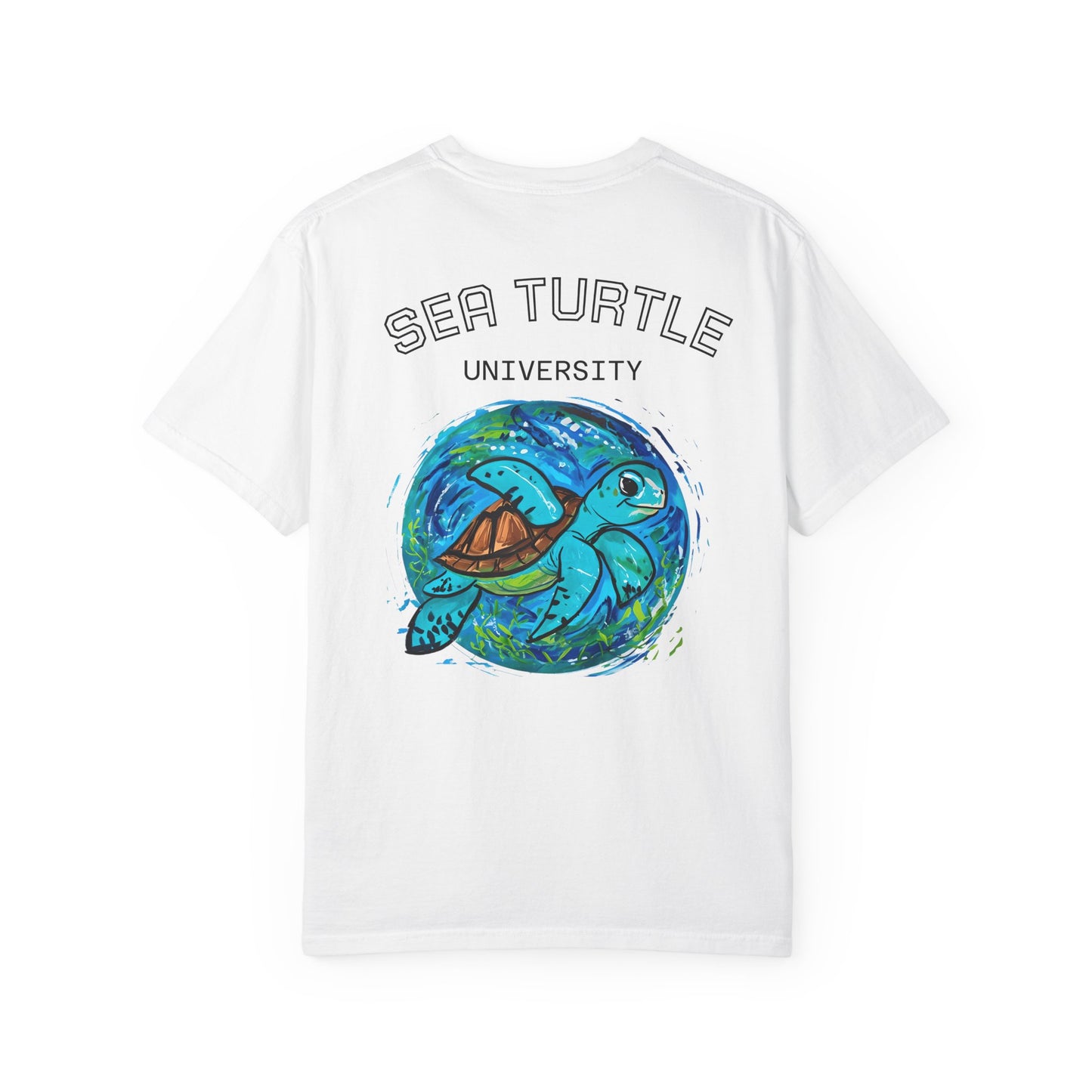 Sea Turtle University Unisex Garment-Dyed T-shirt