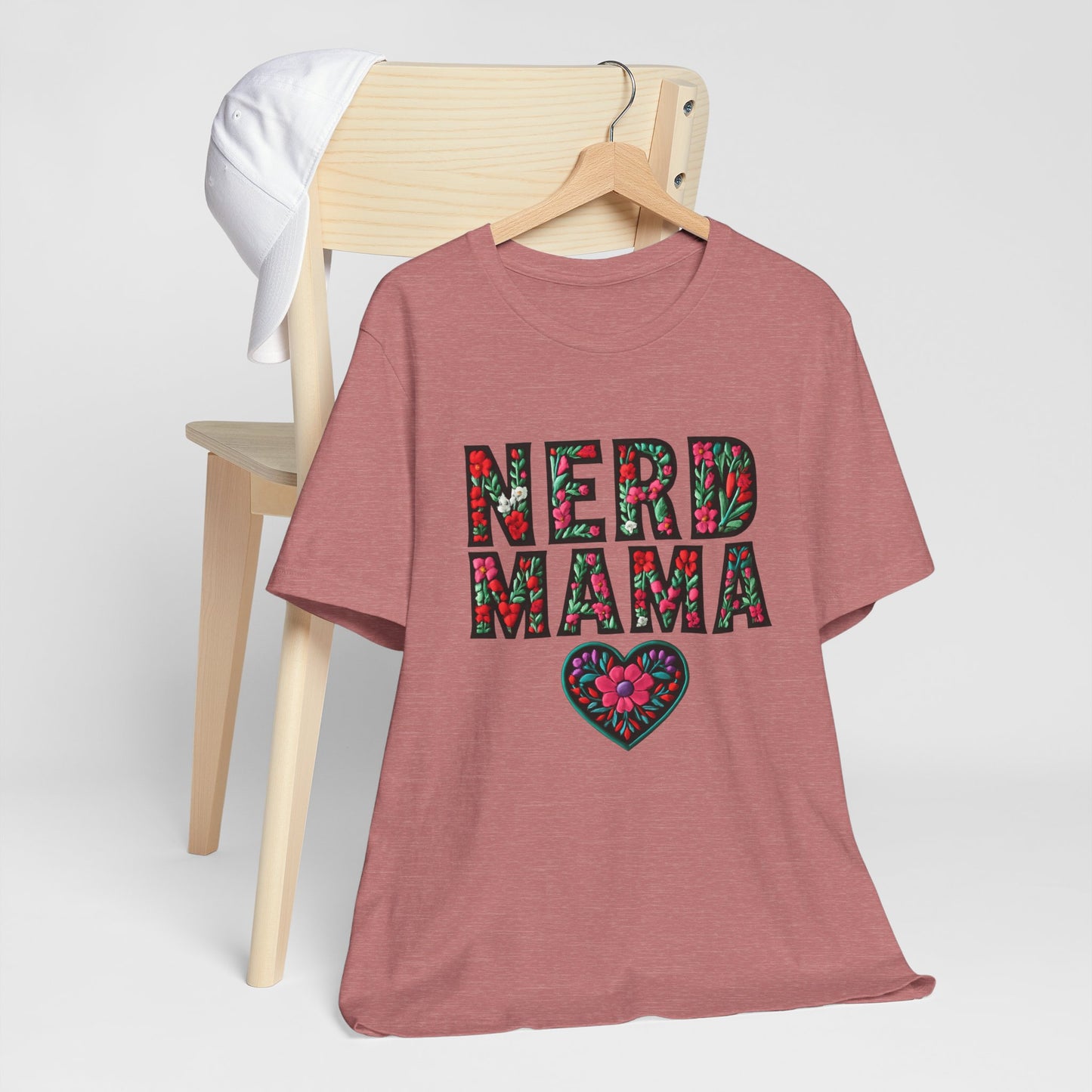 Floral Nerd Mama Tee - Unisex Short Sleeve T-Shirt for Proud Moms