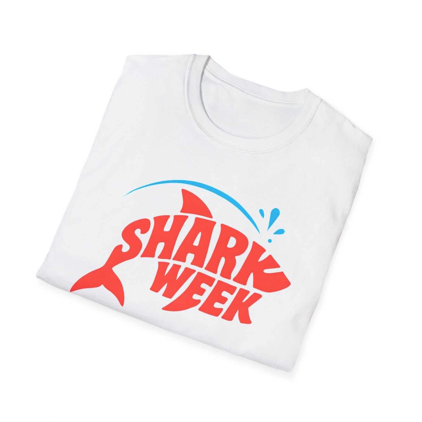 Shark Week Unisex Softstyle T-Shirt, Summer Beachwear, Ocean Lover Gift, Unique T-Shirt, Fun Graphic Tee, Casual Summer Style