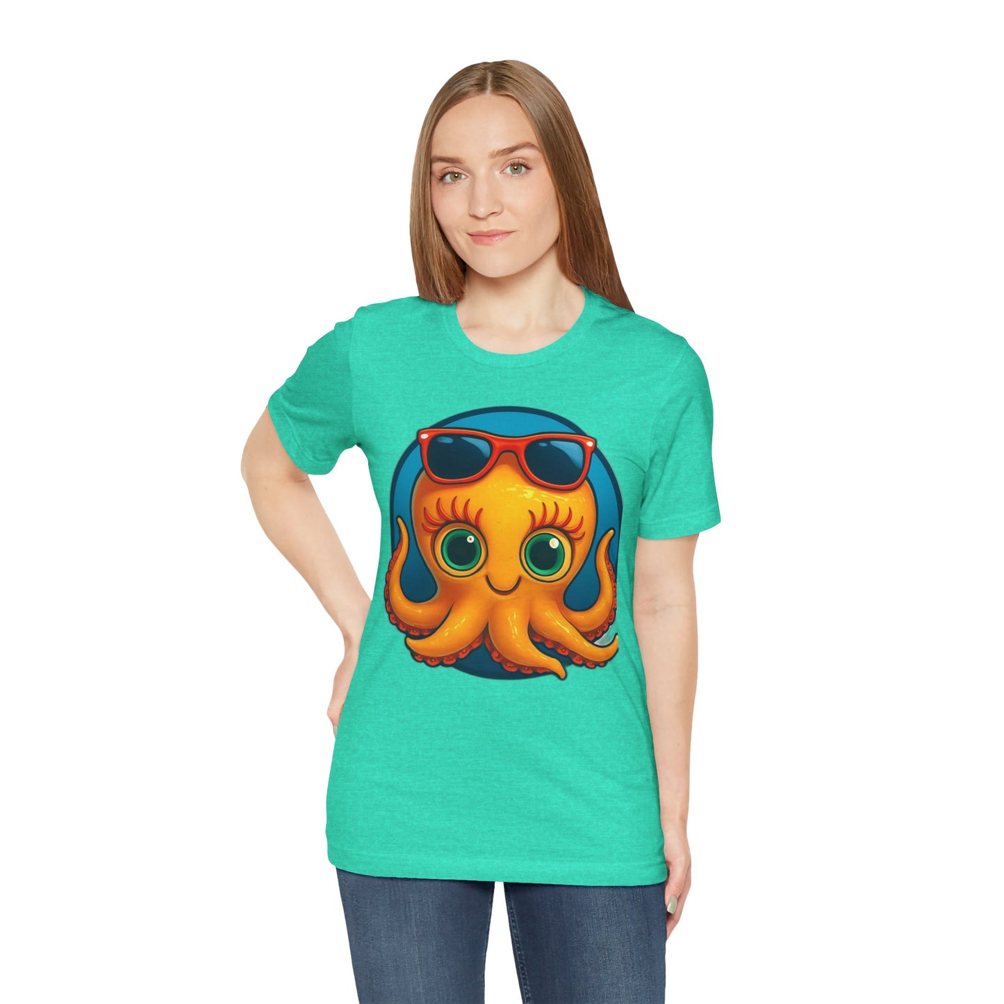 Cool Octopus Graphic Tee - Fun Unisex Jersey Short Sleeve T-Shirt