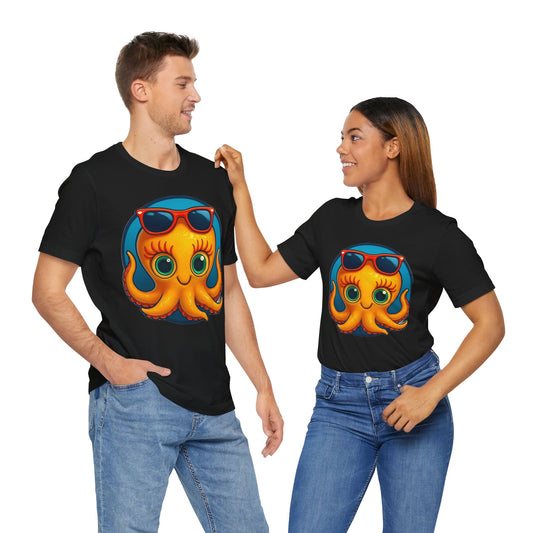 Cool Octopus Graphic Tee - Fun Unisex Jersey Short Sleeve T-Shirt