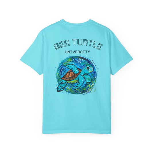 Sea Turtle University Unisex Garment-Dyed T-shirt