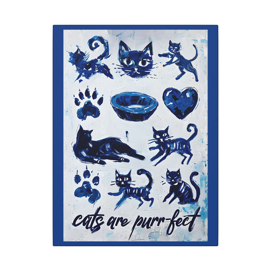 Cat-Themed Wall Art Canvas Print, Perfect for Cat Lovers, Home Decor, Gift for Cat Owners, Pet Lovers, Animal Wall Art