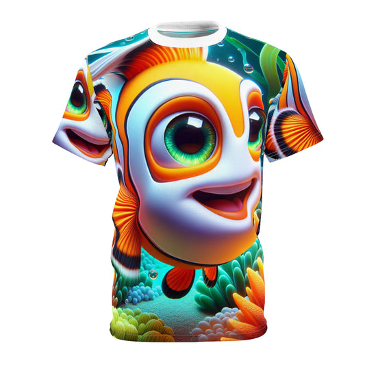 Vibrant Clownfish Unisex Graphic Tee, Perfect for Beach Days, Ocean Lovers, Summer Fun, Gift for Kids, Aquatic Adventure