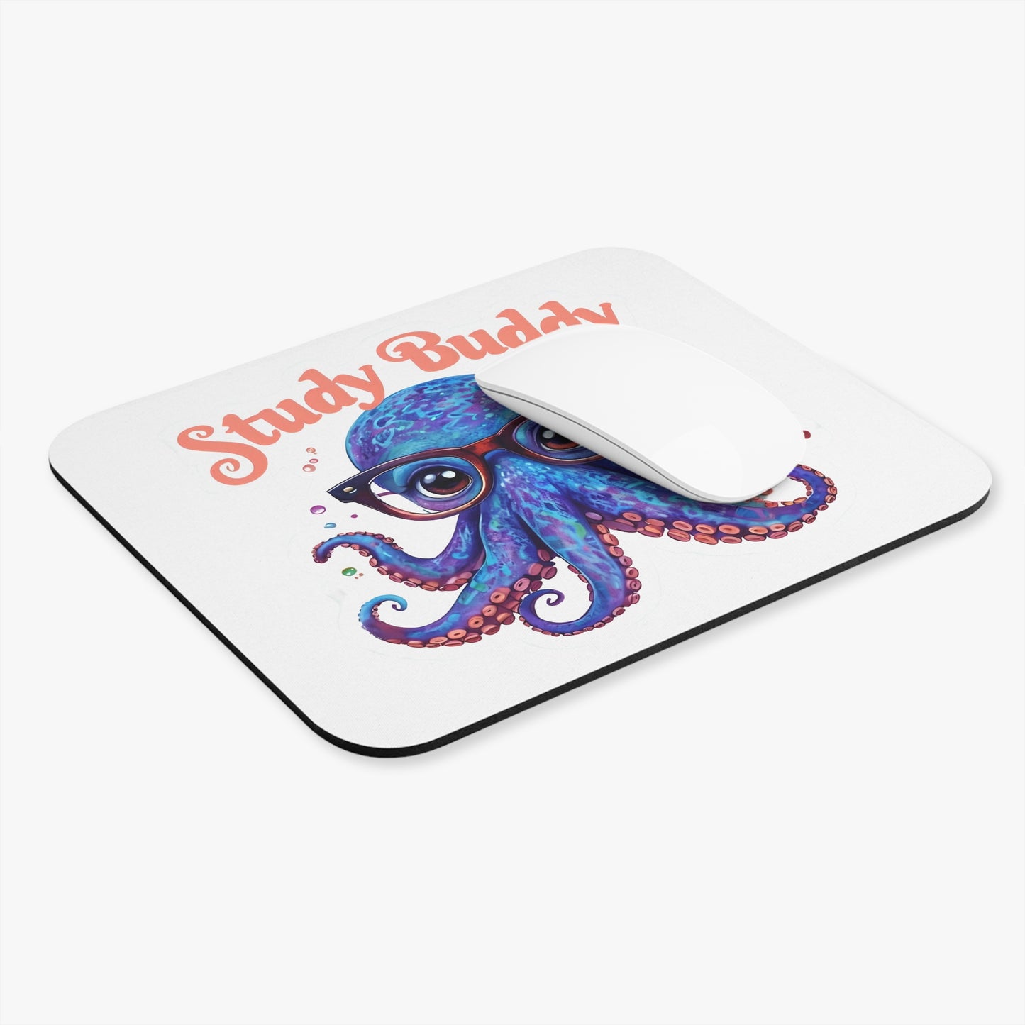 Cute Octopus Study Buddy Mouse Pad - Colorful Desk Accessory for Students