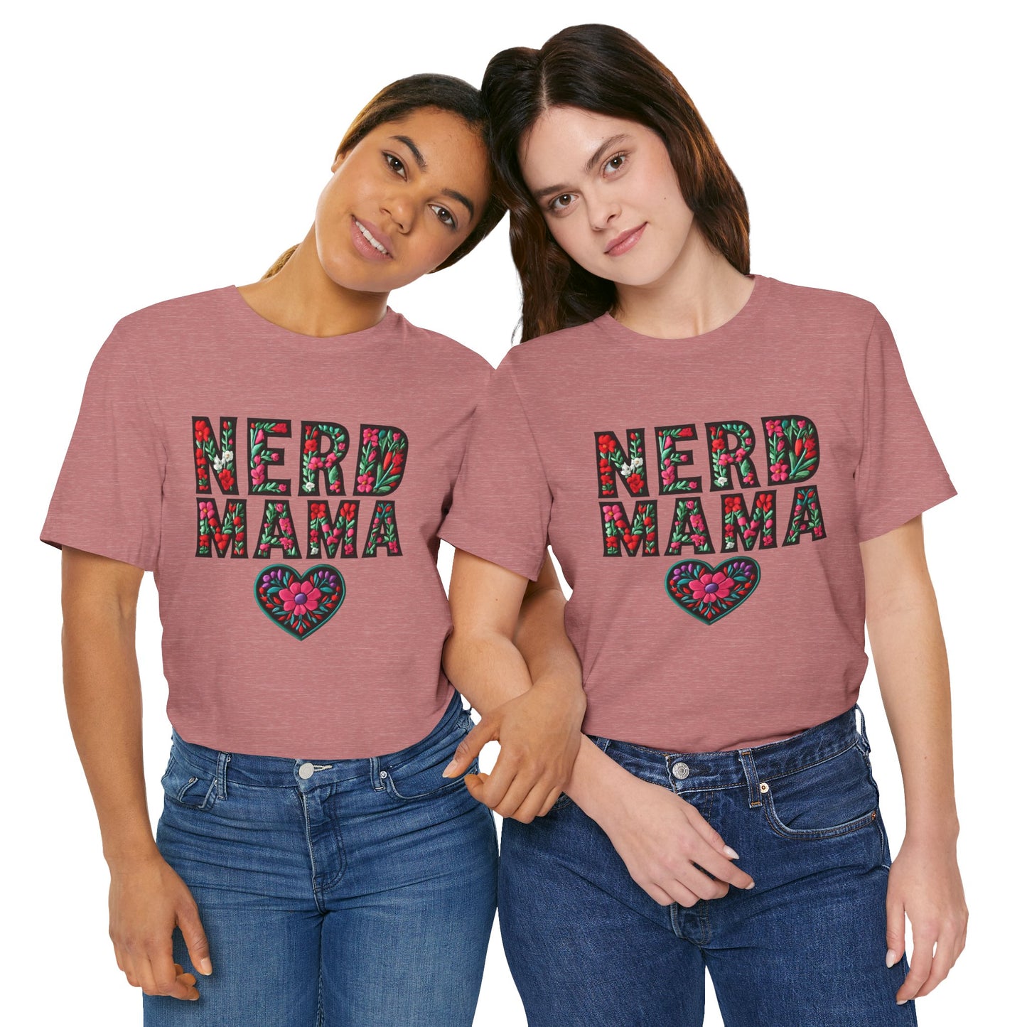 Floral Nerd Mama Tee - Unisex Short Sleeve T-Shirt for Proud Moms