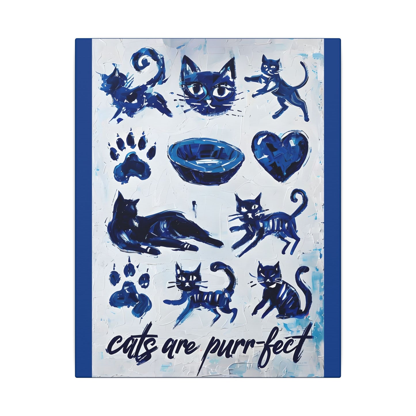 Cat-Themed Wall Art Canvas Print, Perfect for Cat Lovers, Home Decor, Gift for Cat Owners, Pet Lovers, Animal Wall Art