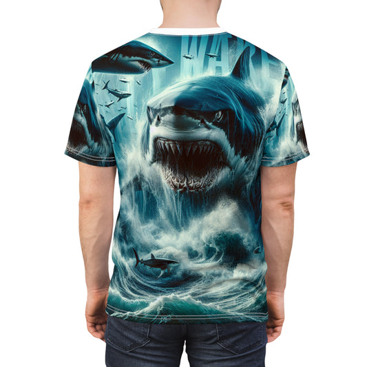Oceanic Shark Graphic Tee - Bold Unisex Cut & Sew Shirt for Shark Lovers