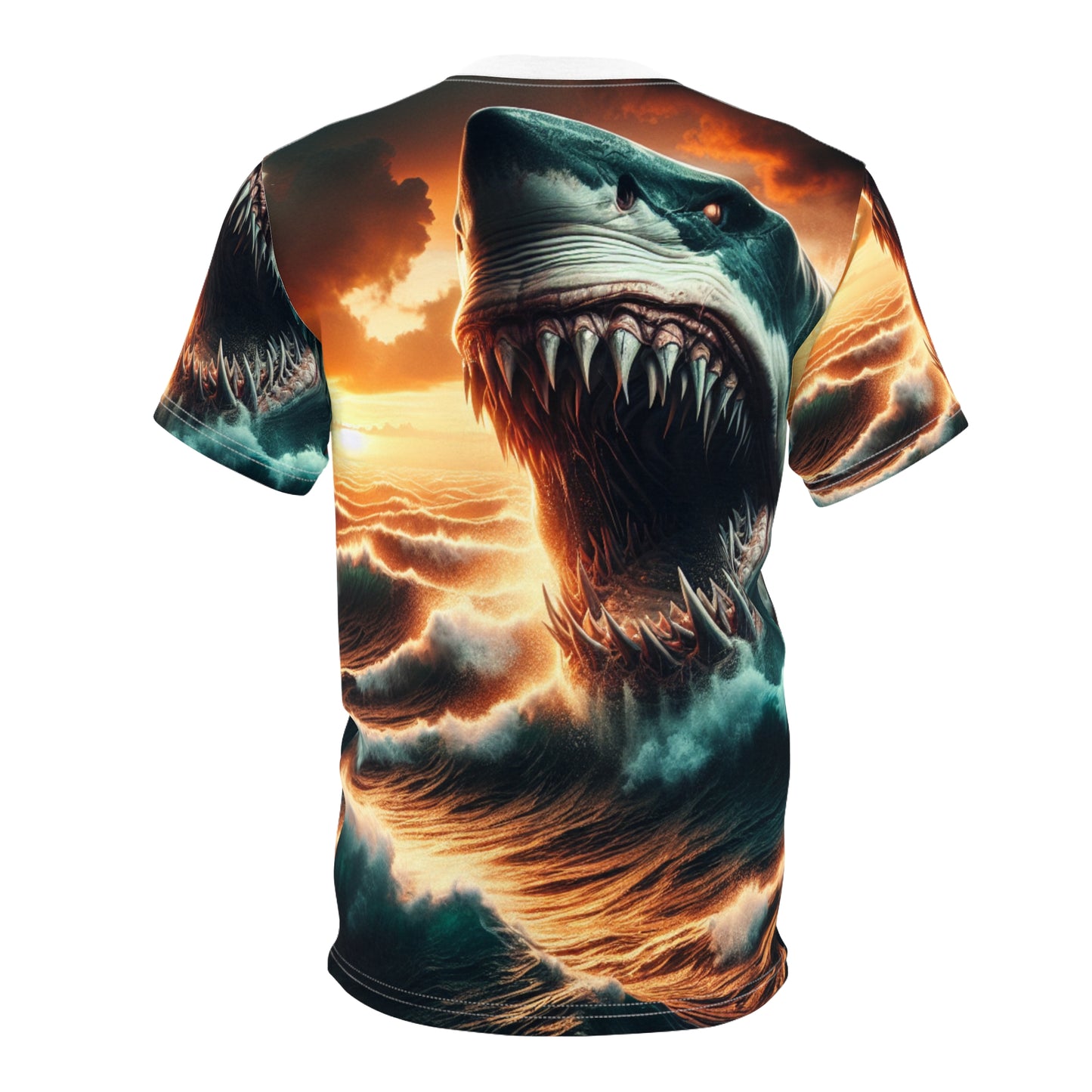 T-Shirt with Shark Graphic, Ocean Design Tee, Unisex Sea Creature Apparel, Beach Vacation Shirt, Summer Casual Wear