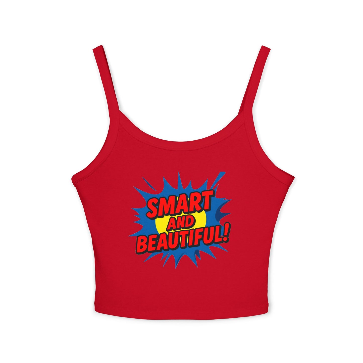 Smart and Beautiful Women's Spaghetti Strap Tank Top - Confidence Booster for Every Occasion