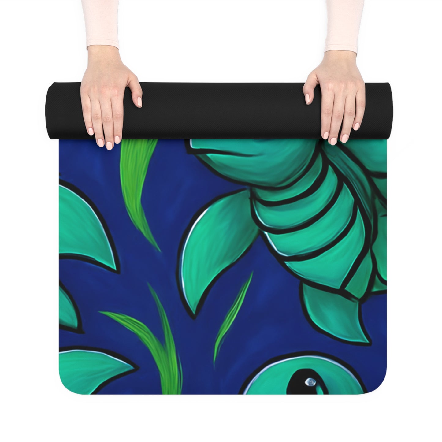 Sea Turtle Print Rubber Yoga Mat - Eco-Friendly, Non-Slip Surface for Yoga Enthusiasts