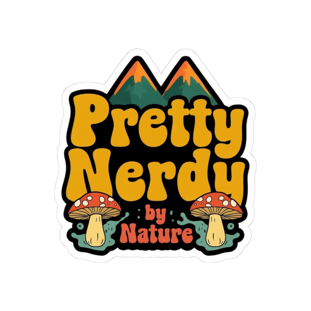 Pretty Nerdy Nature Stickers - Fun Eco-Friendly Decor for Outdoorsy Enthusiasts