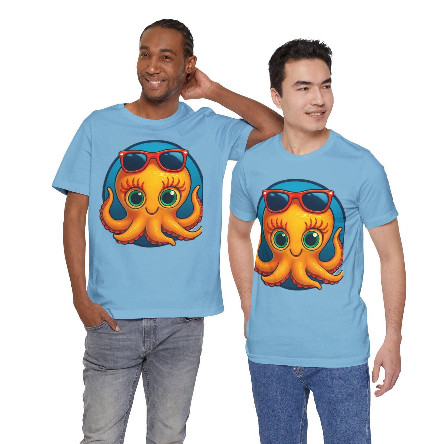 Cool Octopus Graphic Tee - Fun Unisex Jersey Short Sleeve T-Shirt