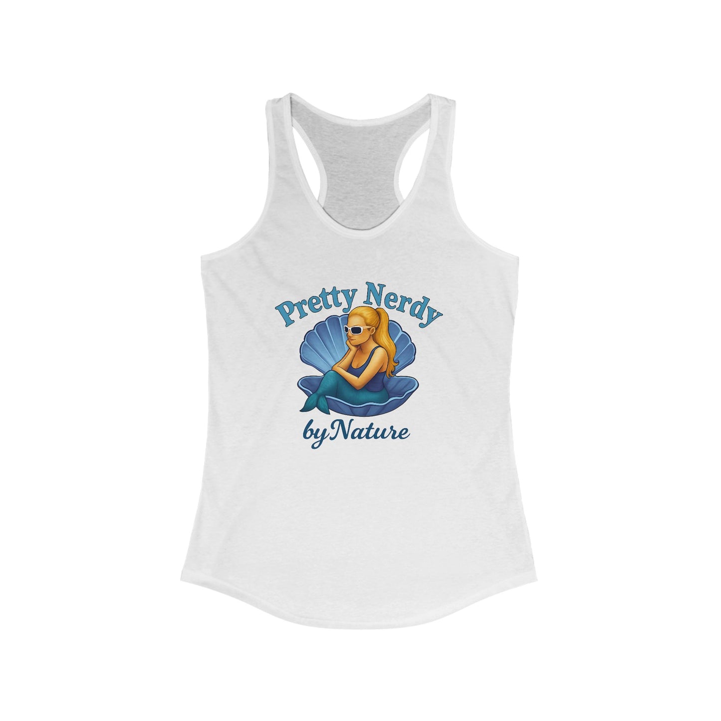 Pretty Nerdy Racerback Tank Top for Women - Fun and Casual Summer Shirt