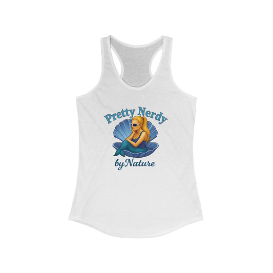 Pretty Nerdy Racerback Tank Top for Women - Fun and Casual Summer Shirt