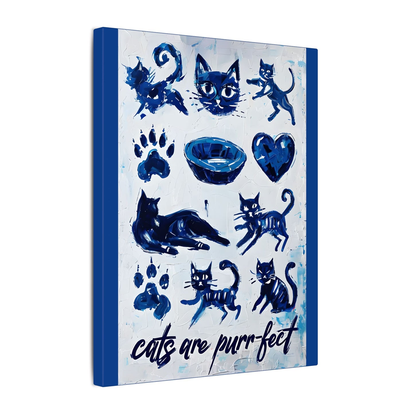 Cat-Themed Wall Art Canvas Print, Perfect for Cat Lovers, Home Decor, Gift for Cat Owners, Pet Lovers, Animal Wall Art