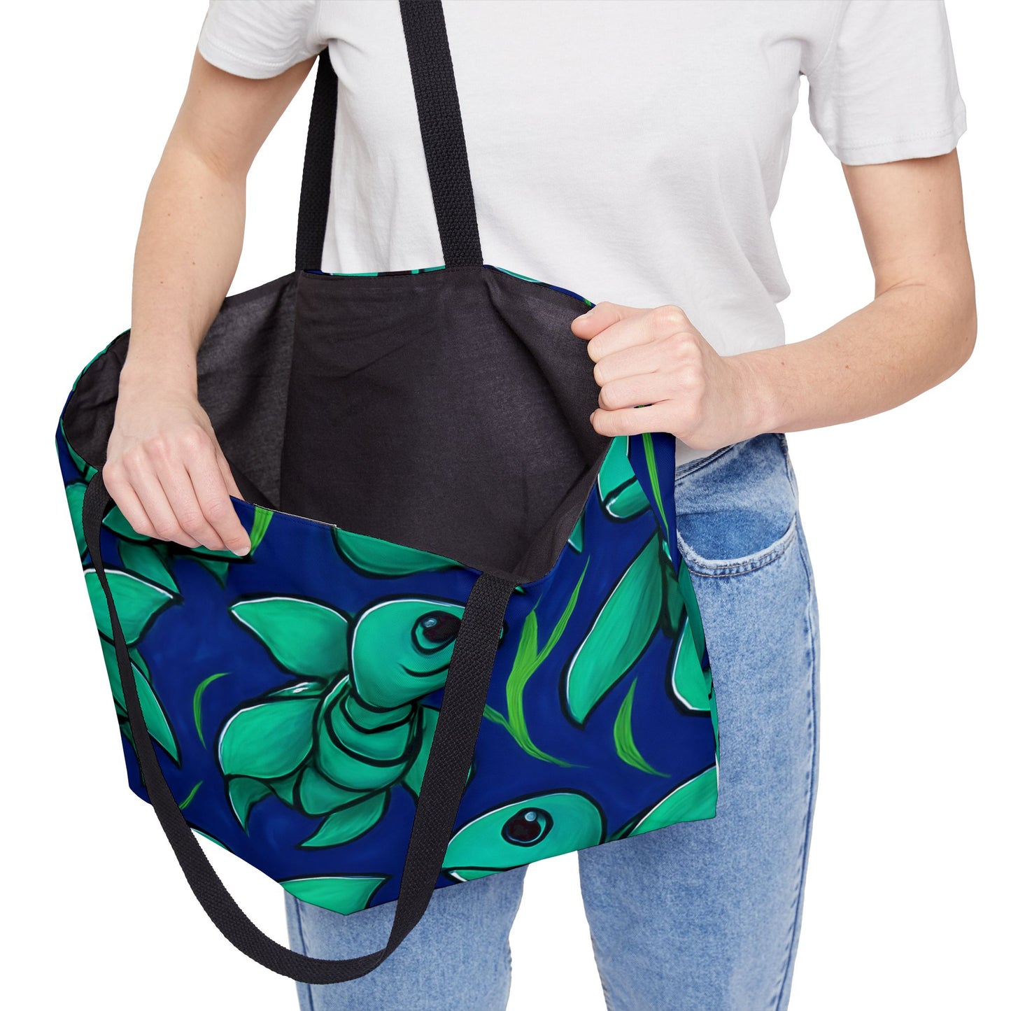 Whimsical Sea Turtle Pattern Weekender Tote Bag for Beach Trips & Travel