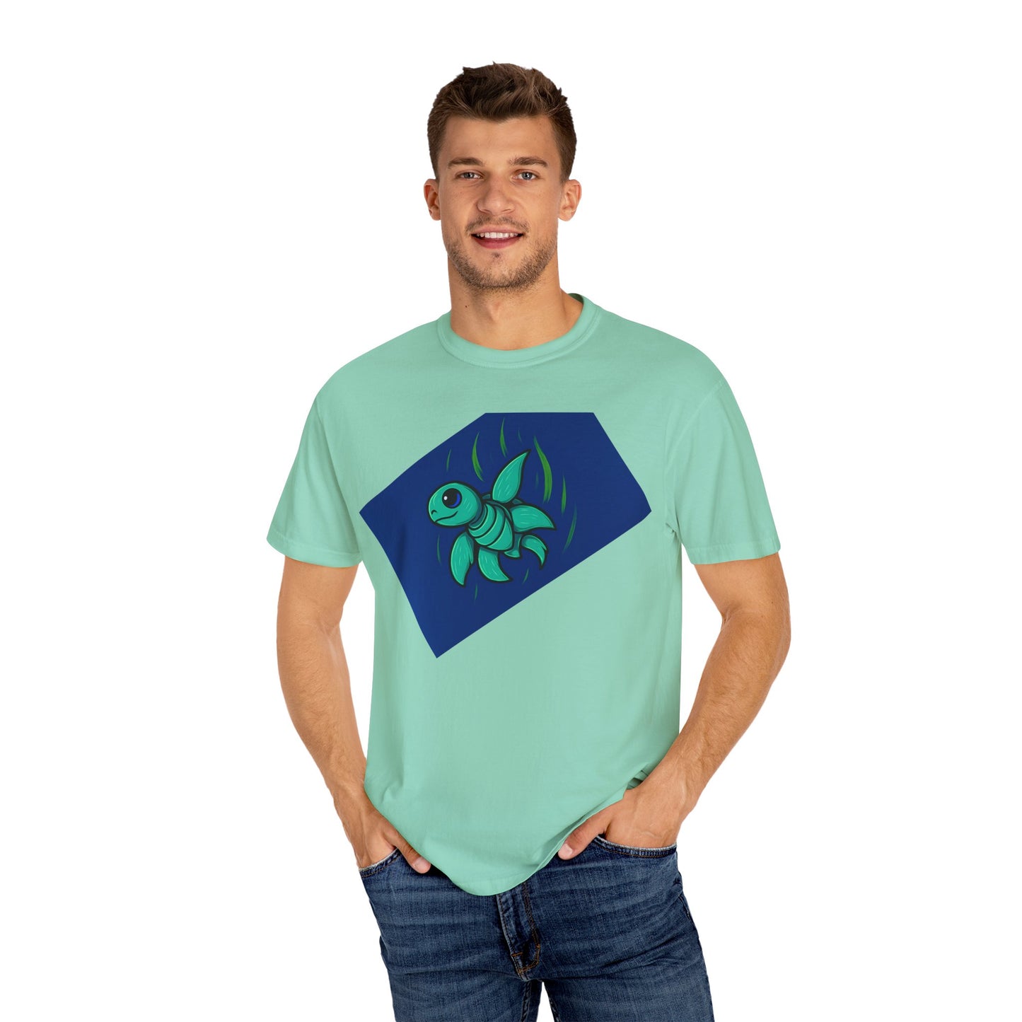 Ocean-Inspired Unisex Garment-Dyed T-shirt, Casual Tee, Beachwear, Eco-Friendly Fashion, Nature Lover Gift, Summer Apparel