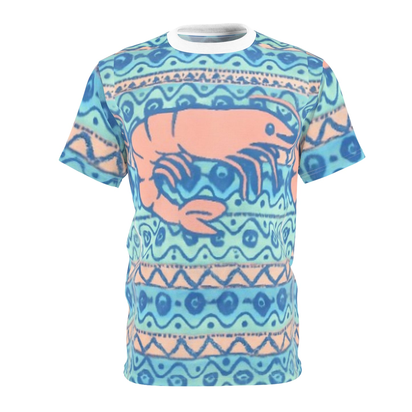 Beachy Shrimp Print Unisex Tee - Perfect for Summer Adventures!