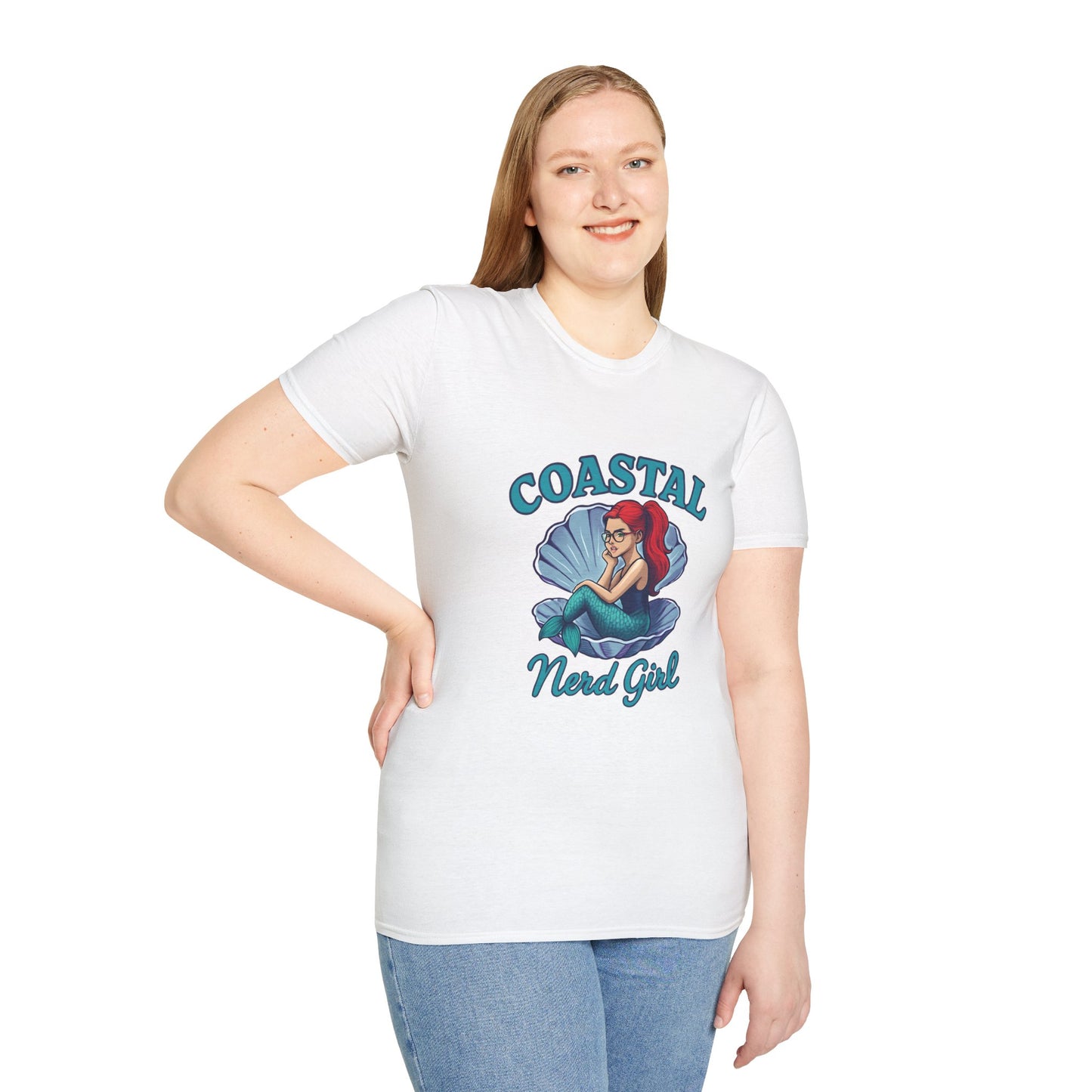 Coastal Nerd Girl Unisex T-Shirt - Fun Beachy Tee for Mermaid Lovers