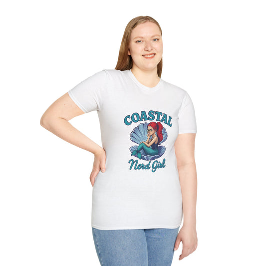 Coastal Nerd Girl Unisex T-Shirt - Fun Beachy Tee for Mermaid Lovers