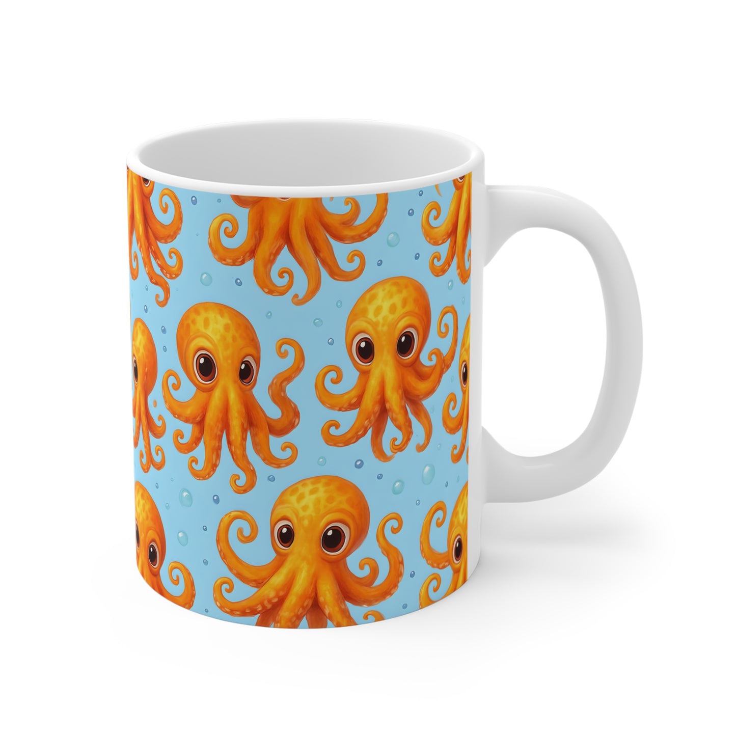 Cute Octopus 11oz Mug - Colorful Sea Creature Design for Ocean Lovers