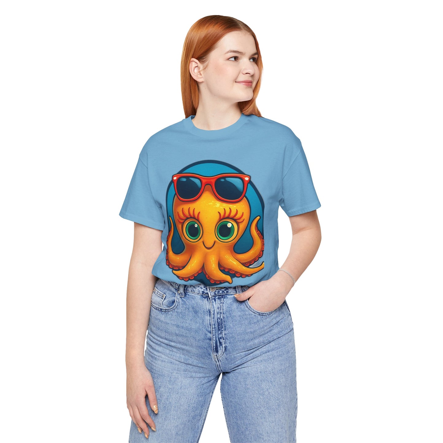Cool Octopus Graphic Tee - Fun Unisex Jersey Short Sleeve T-Shirt