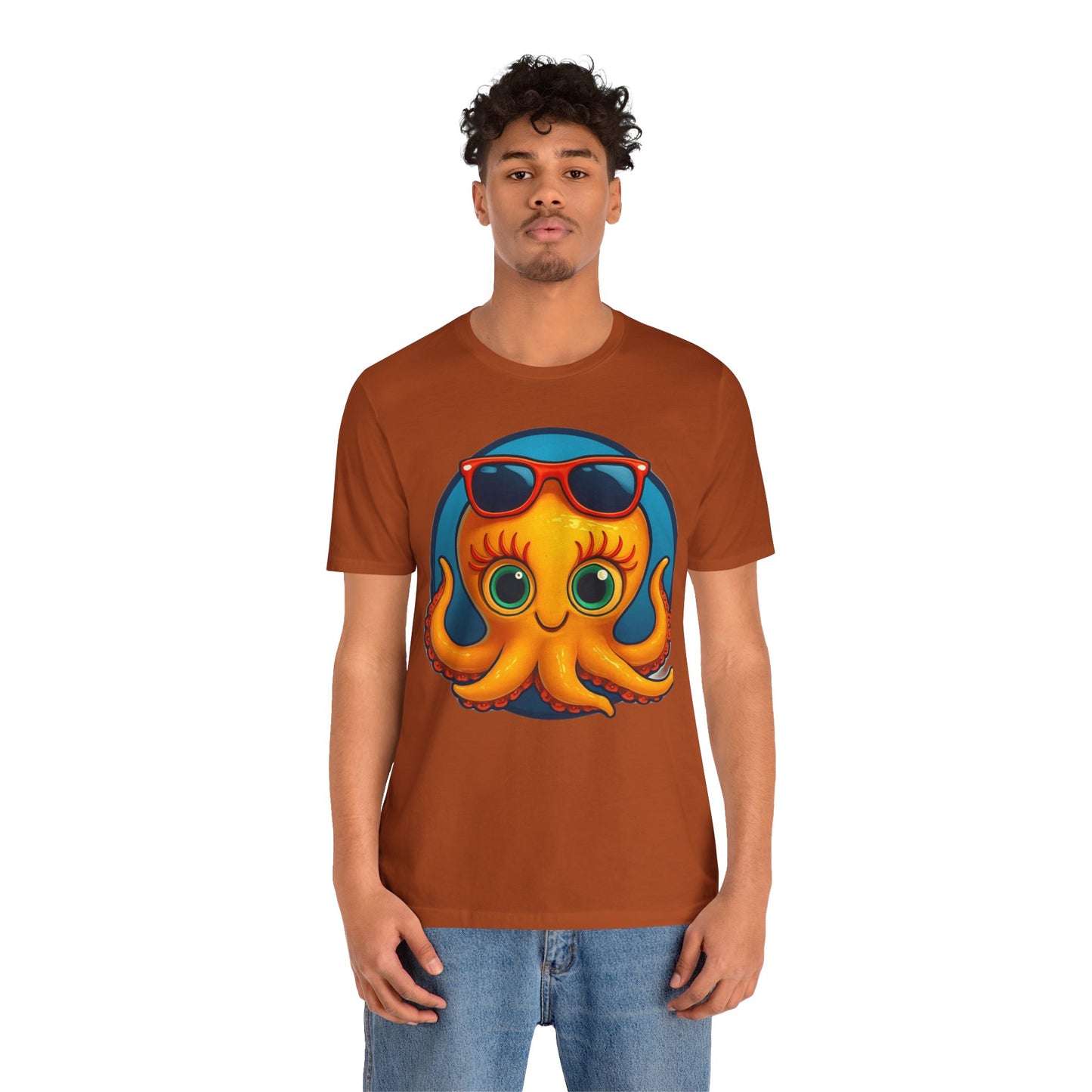 Cool Octopus Graphic Tee - Fun Unisex Jersey Short Sleeve T-Shirt