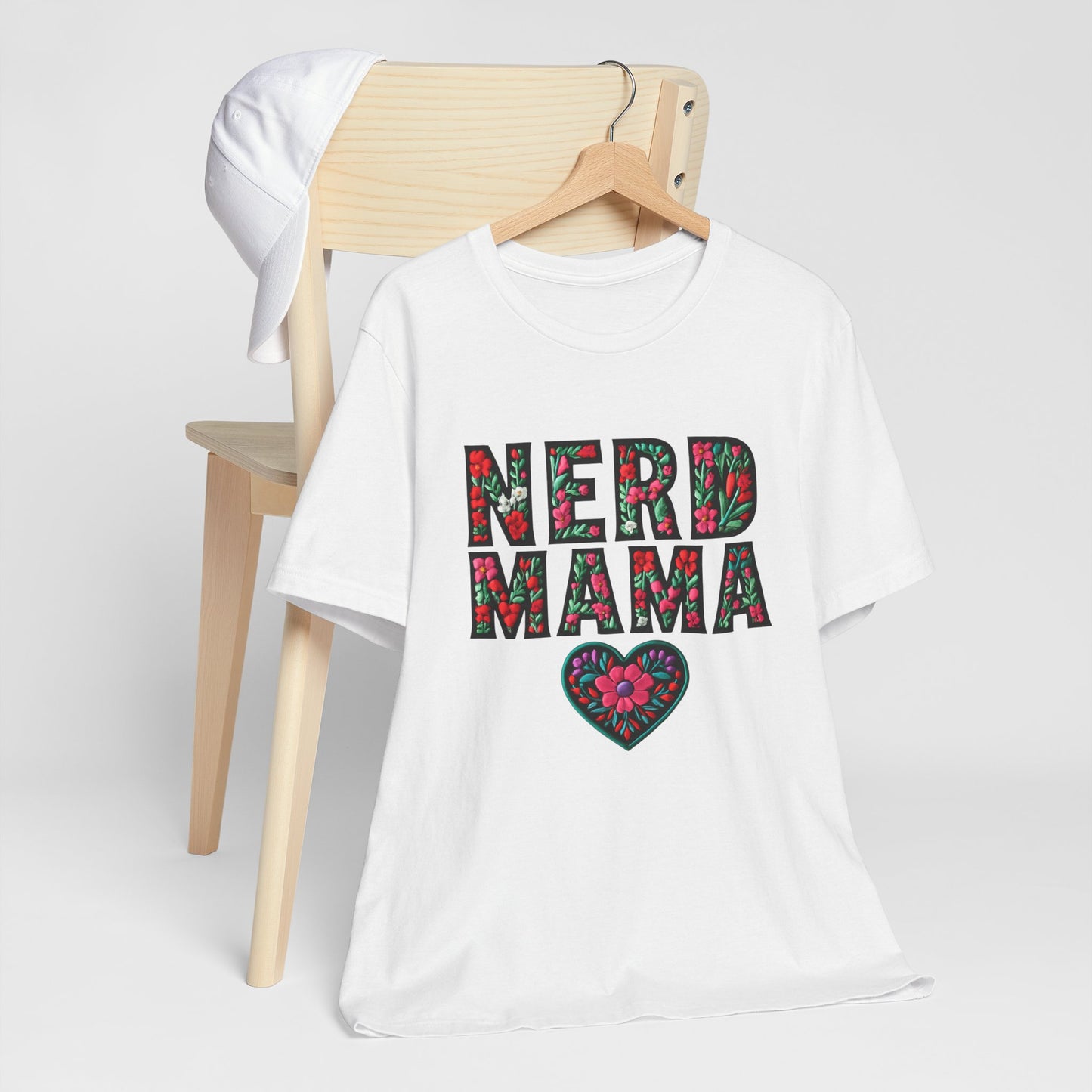 Floral Nerd Mama Tee - Unisex Short Sleeve T-Shirt for Proud Moms