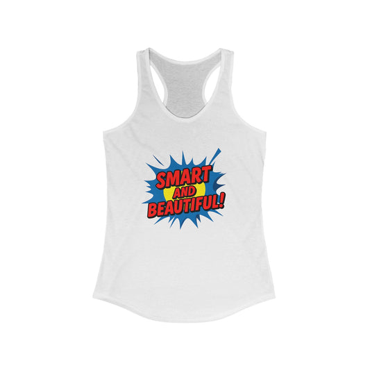 Smart and Beautiful Racerback Tank Top for Confident Women