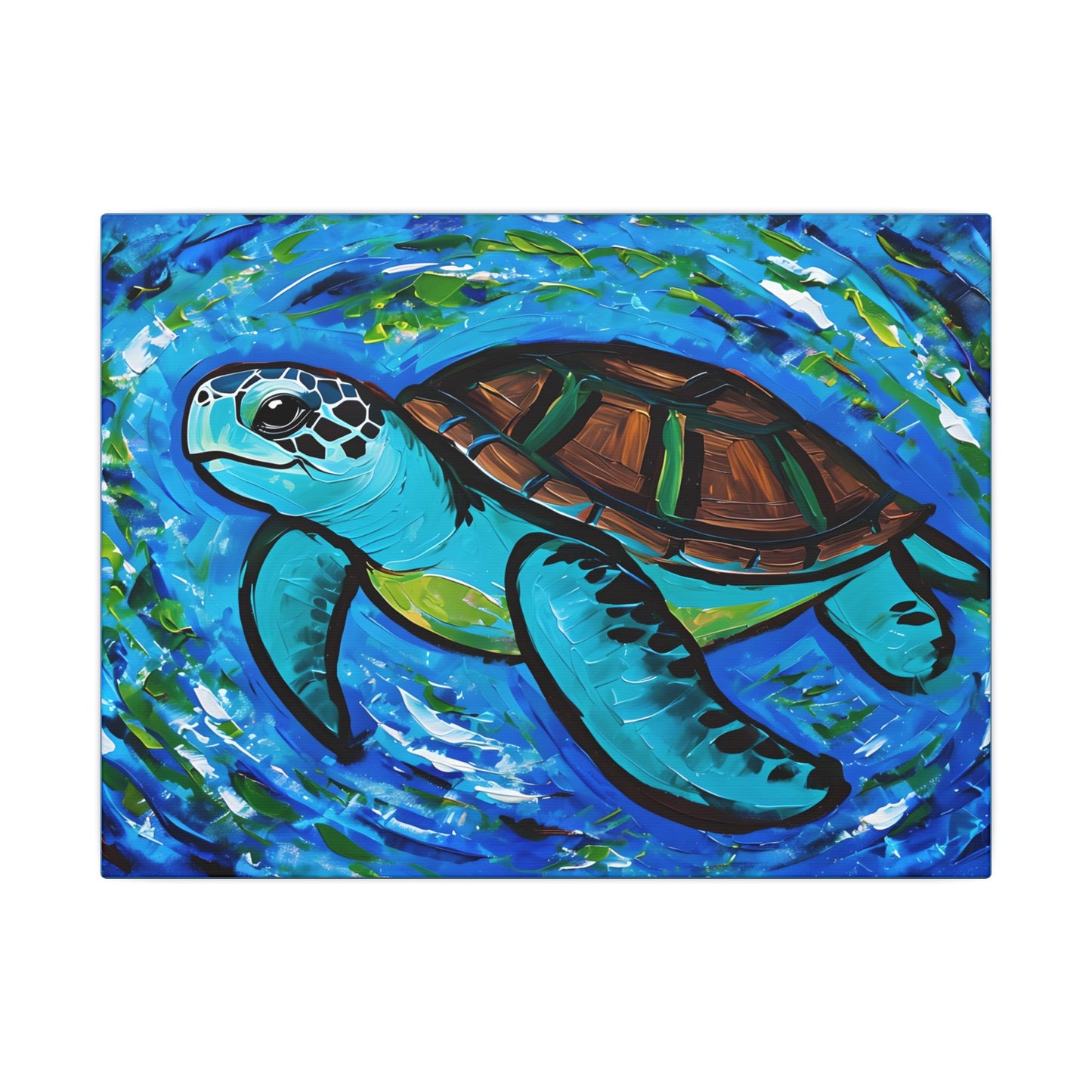 Sea Turtle Canvas Wall Art, Ocean Decor, Nature Lover Gift, Marine Life Artwork, Beach House Decor, Underwater Art