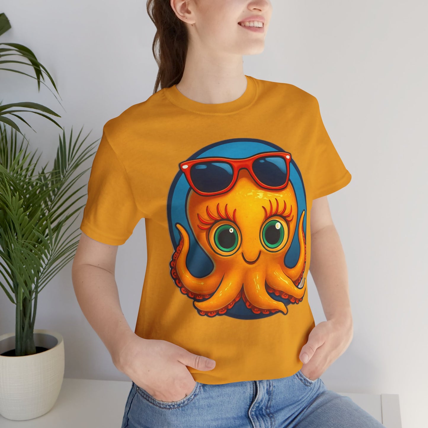 Cool Octopus Graphic Tee - Fun Unisex Jersey Short Sleeve T-Shirt