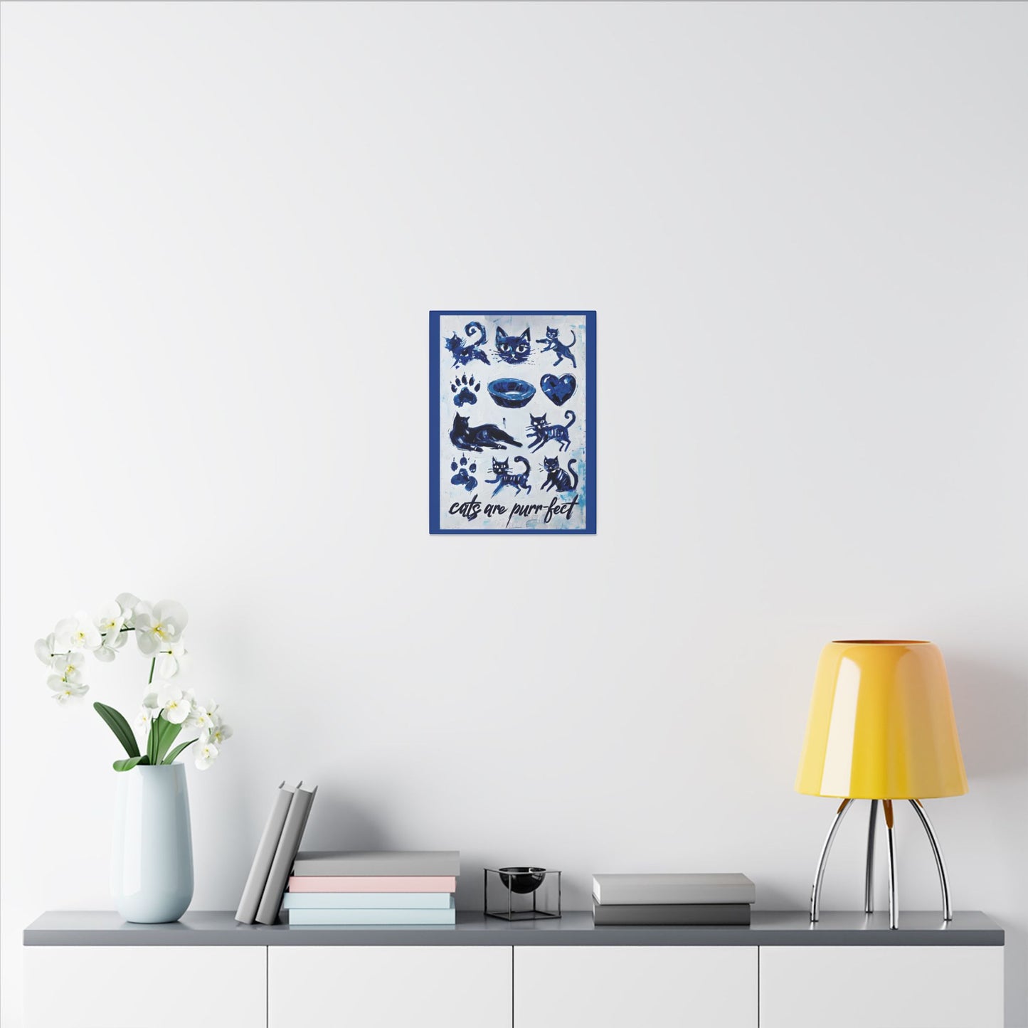 Cat-Themed Wall Art Canvas Print, Perfect for Cat Lovers, Home Decor, Gift for Cat Owners, Pet Lovers, Animal Wall Art